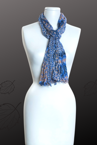 Decorative Border Print Scarf (SE-9821)
